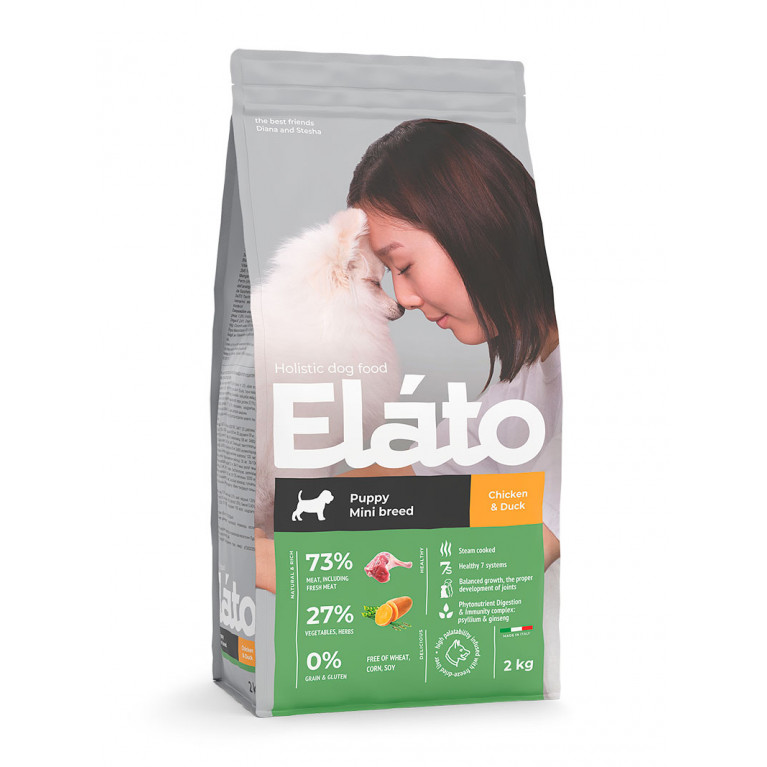 Elato Holistic Puppy Mini Chicken & Duck сухой корм для щенков мелких пород с курицей и уткой